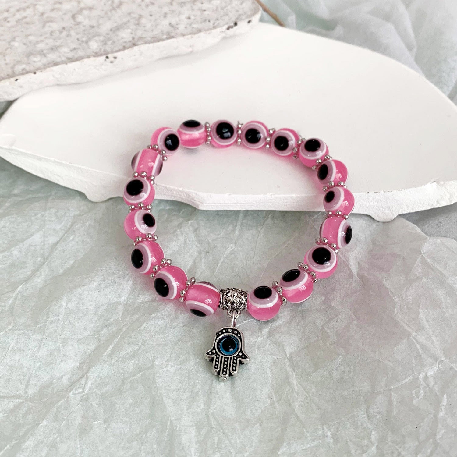 Wholesale Devil Eye Colorful Beaded Bracelet